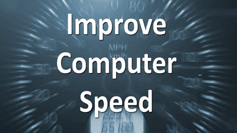 How to improve computer speed