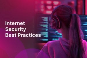 Illustration of enhancing internet security with best practices and safe browsing.