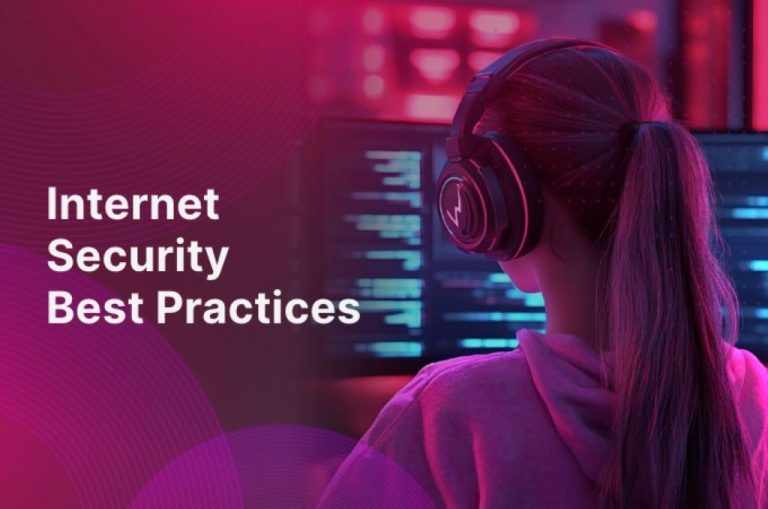 Illustration of enhancing internet security with best practices and safe browsing.