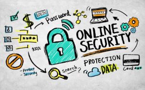 Internet safety in California showing secure browsing, firewall protection, and privacy settings on computer screen.