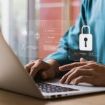 Laptop screen showing privacy settings and data protection options enabled