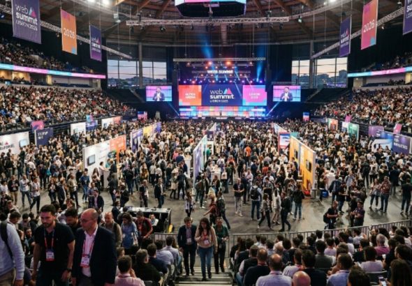 Thousands of tech leaders and startup founders gather at Web Summit Lisbon 2026 inside the Altice Arena