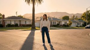 Street style outfit photo using natural lighting in Los Angeles